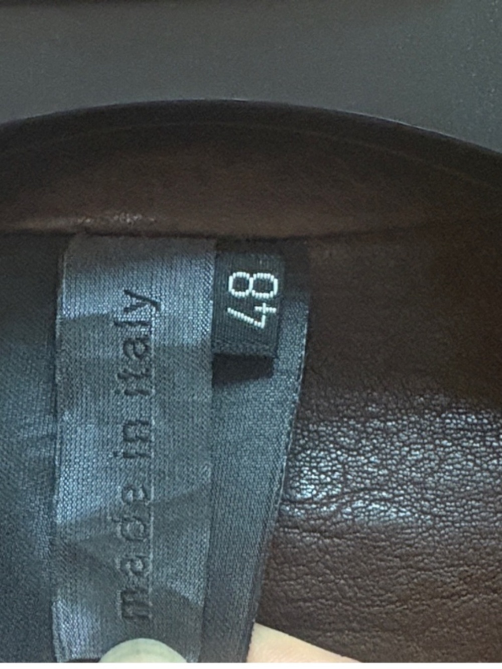 OFF-PR STYLE MEN'S BROWN LEATHER DOUBLE-BREASTED COAT SIZE 48 - Picture 13 of 16